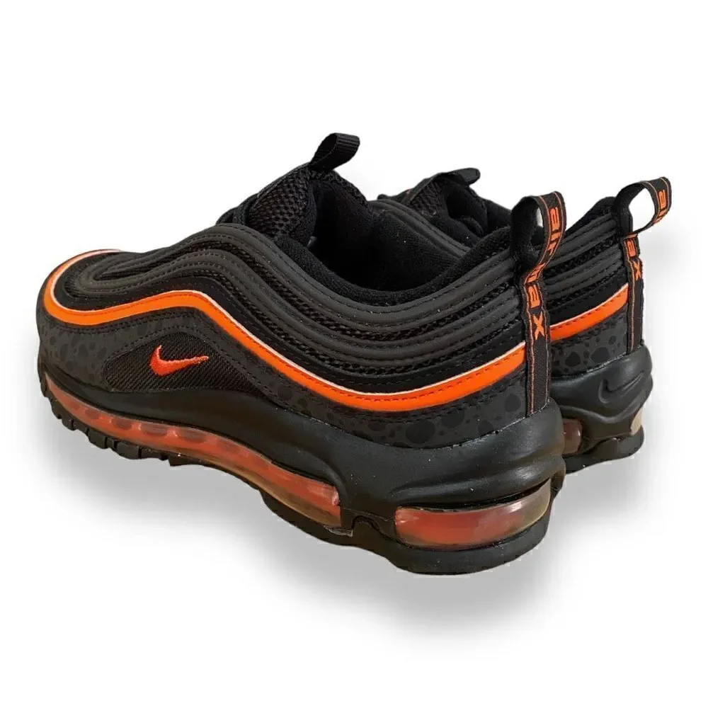 Nike Air Max 97 GS Safari Black Safety Orange DX3088-001 Youth size 5Y/ 6.5 Wmns